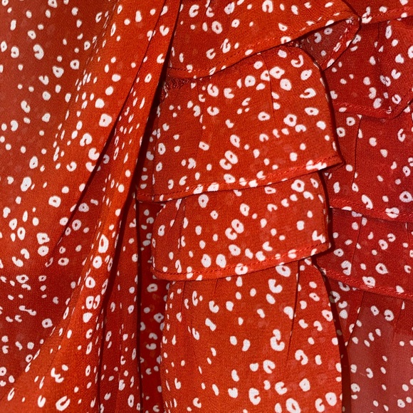 Red Ruffle Blouse - Picture 2 of 5